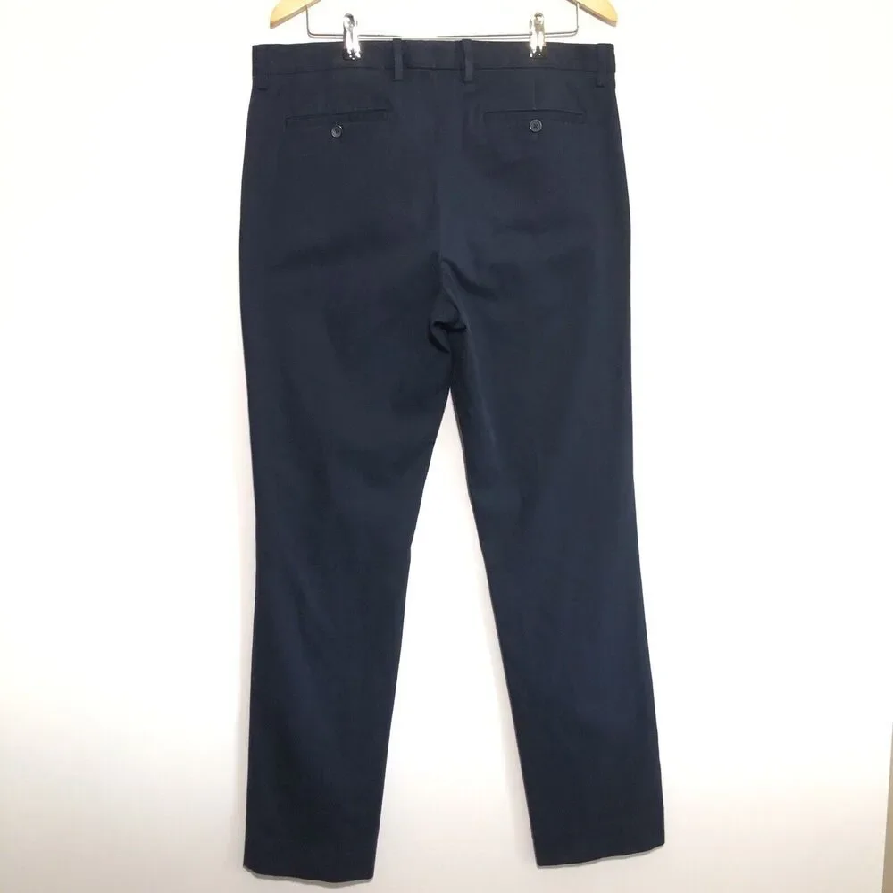 Banana Republic Pants Mens 34 W 34 L Blue Aiden Fit Chino Flat Front Preppy